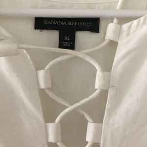 Banana Republic white eyelet dress